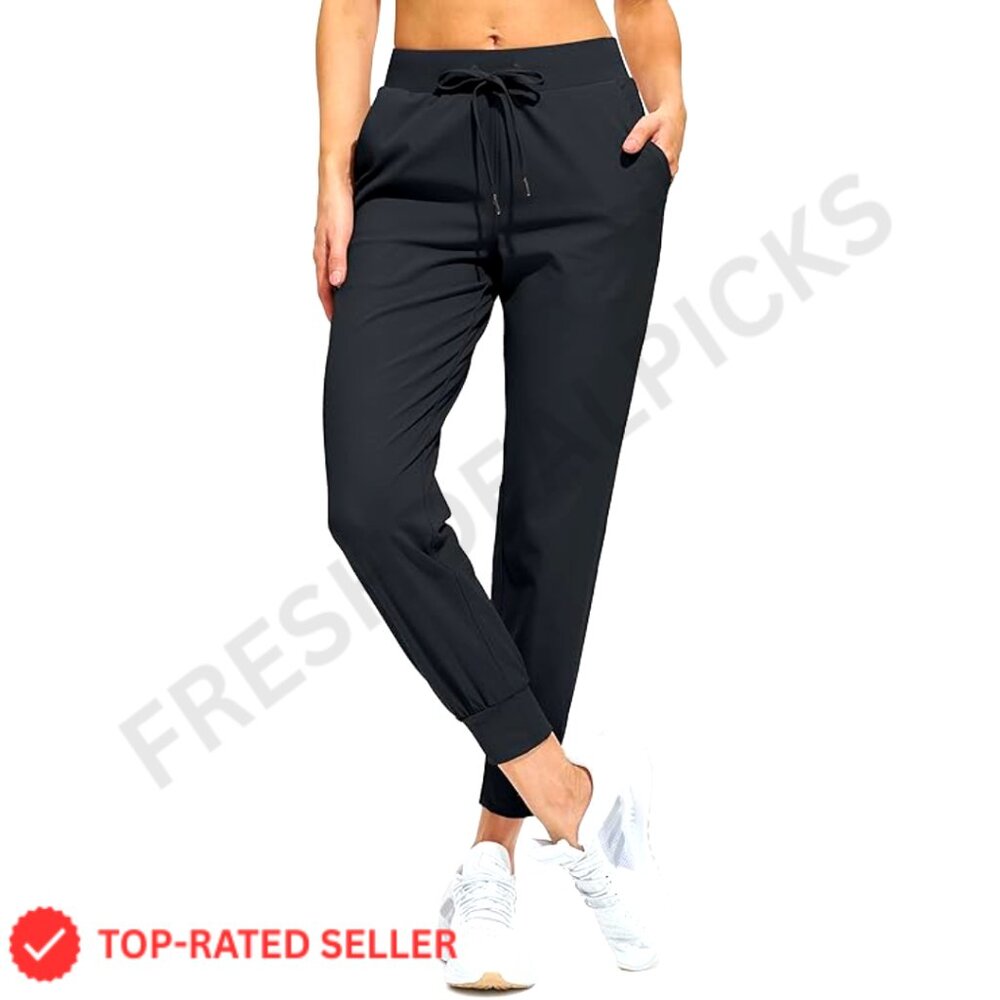 Athletic Joggers with Pockets Tapered Legs Stretchy Comfort Workout Lounge Pants